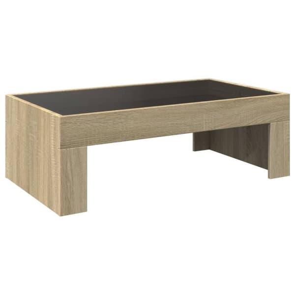 vidaXL Salongbord med Infinity LED sonoma eik 90x50x30 cm