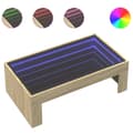 Miniatyrbilde 1 av 11: vidaXL Salongbord med Infinity LED sonoma eik 90x50x30 cm