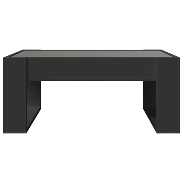 vidaXL Soffbord med Infinity LEDs svart 70x53x30 cm