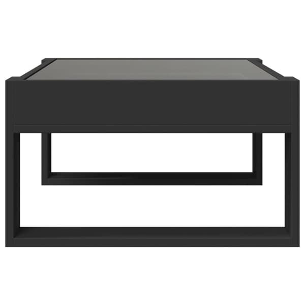 vidaXL Soffbord med Infinity LEDs svart 70x53x30 cm