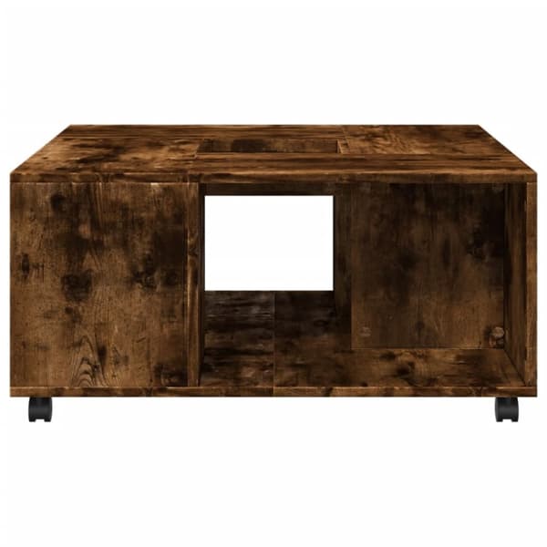 vidaXL sofabord 80x80x40 cm konstrueret træ røget egetræsfarve