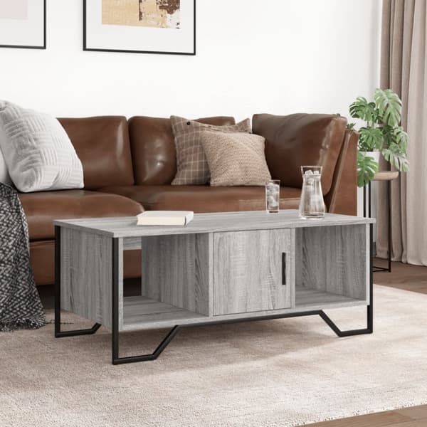 vidaXL sofabord 100x51x40 cm konstrueret træ grå sonoma-eg