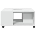 Miniatyrbillede 5 af 11: vidaXL sofabord 80x80x40 cm konstrueret træ hvid