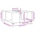 Miniatyrbillede 11 af 11: vidaXL sofabord 80x80x40 cm konstrueret træ hvid