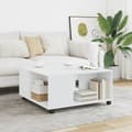 Miniatyrbillede 2 af 11: vidaXL sofabord 80x80x40 cm konstrueret træ hvid