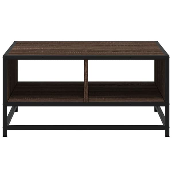 vidaXL sofabord 60,5x60,5x30 cm konstrueret træ og metal sort