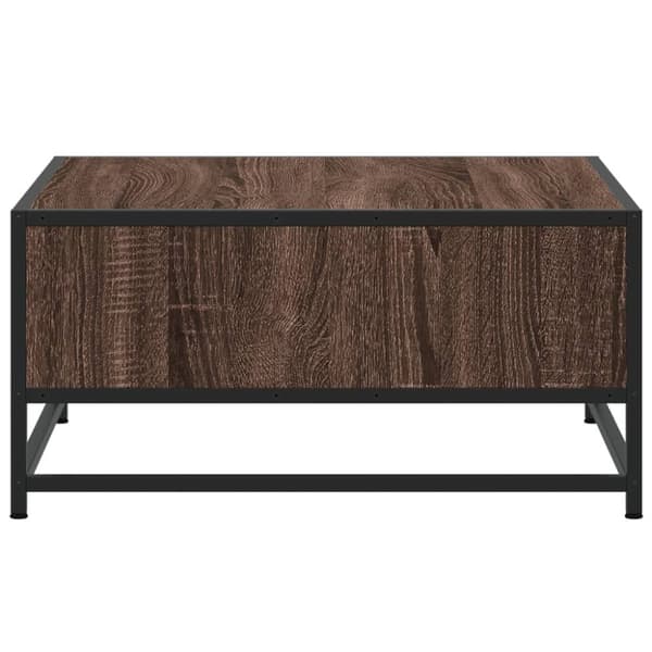 vidaXL sofabord 60,5x60,5x30 cm konstrueret træ og metal sort