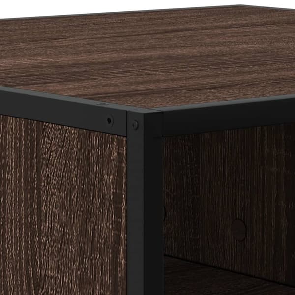 vidaXL sofabord 60,5x60,5x30 cm konstrueret træ og metal sort