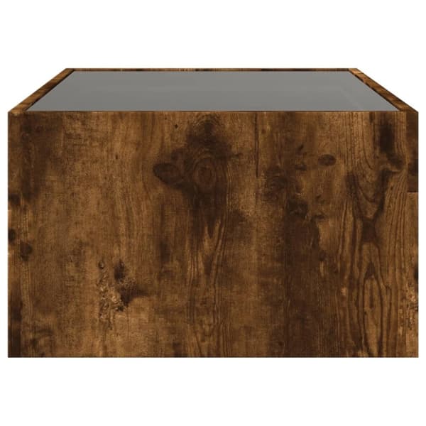 vidaXL Sohvapöytä Infinity LED-valoilla savutammi 90x50x30 cm