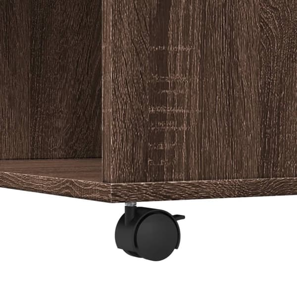 vidaXL Sohvapöytä ruskea tammi 80x80x40 cm tekninen puu