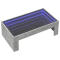 Miniatyrbillede 4 af 11: vidaXL sofabord med Infinity LED-lys 90x50x30 cm betongrå