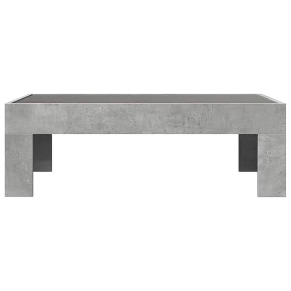 vidaXL sofabord med Infinity LED-lys 90x50x30 cm betongrå