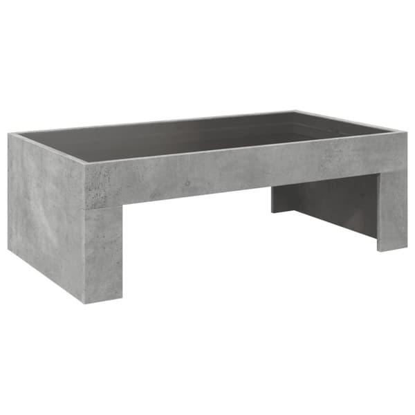 vidaXL sofabord med Infinity LED-lys 90x50x30 cm betongrå