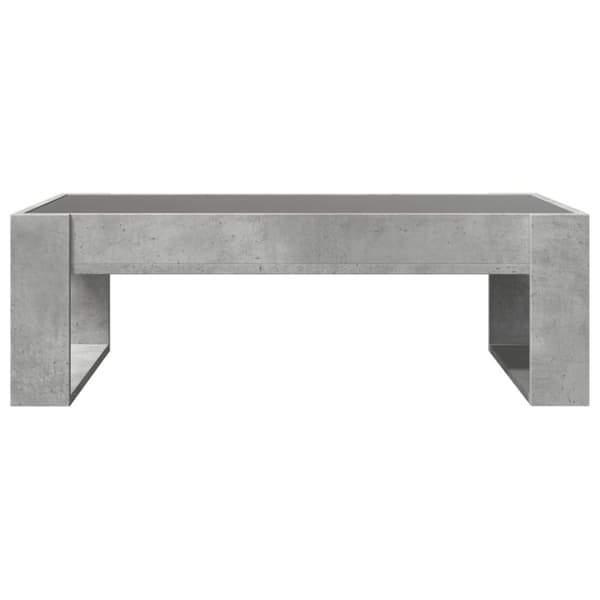 vidaXL sofabord med Infinity LED-lys 90x53x30 cm betongrå