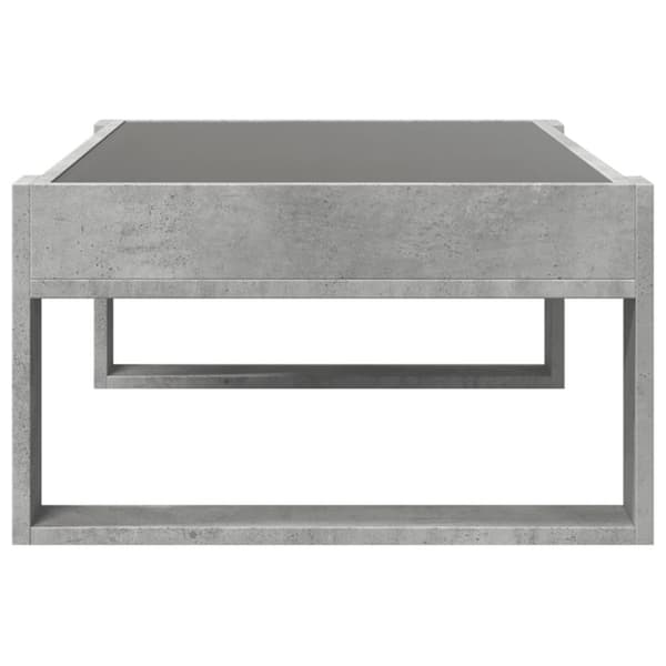 vidaXL sofabord med Infinity LED-lys 90x53x30 cm betongrå