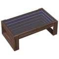 Miniatyrbillede 4 af 11: vidaXL sofabord med Infinity LED-lys 90x53x30 cm brun egetræsfarve
