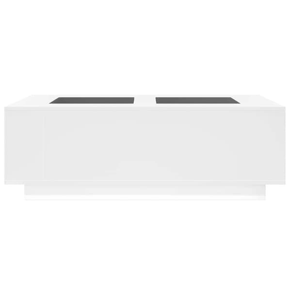 vidaXL sofabord med Infinity LED-lys 116x69x40 cm hvid