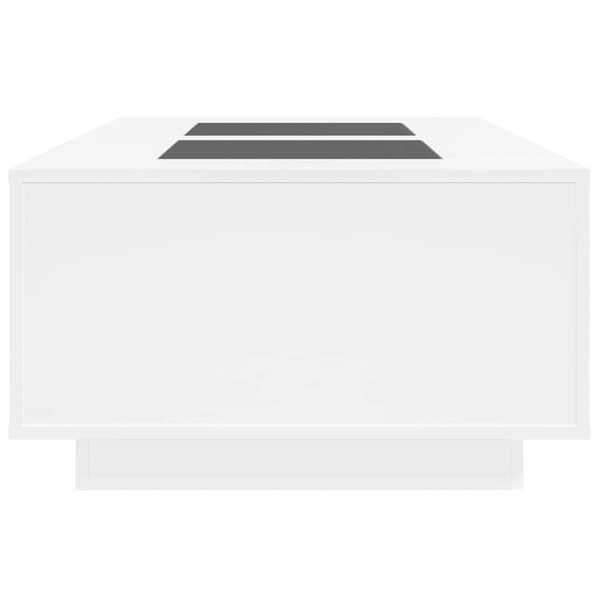 vidaXL sofabord med Infinity LED-lys 116x69x40 cm hvid