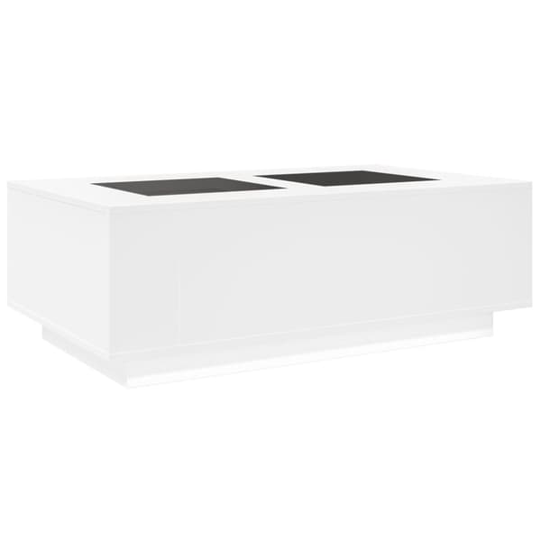 vidaXL sofabord med Infinity LED-lys 116x69x40 cm hvid