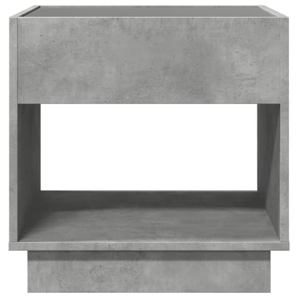vidaXL sofabord med Infinity LED-lys 50x50x50 cm betongrå
