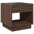 Miniatyrbild 9 av 11: vidaXL Soffbord med Infinity LEDs brun ek 50x50x50 cm
