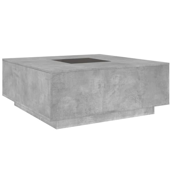 vidaXL Salongbord med Infinity LED betonggrå 100x100x40 cm