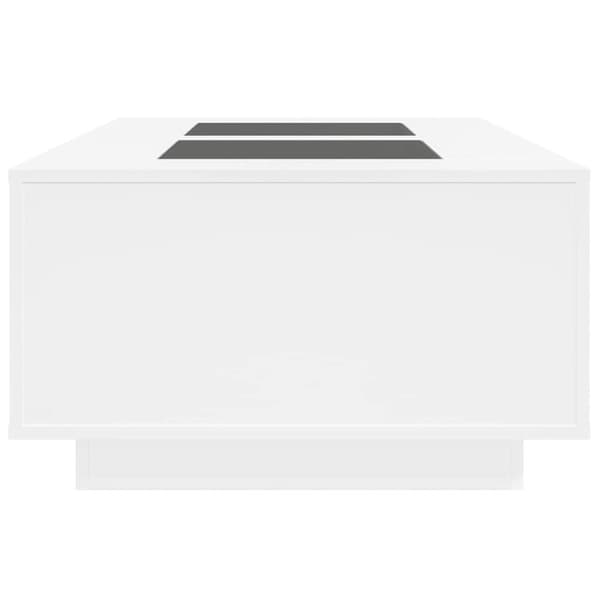 vidaXL Salongbord med Infinity LED hvit 116x69x40 cm