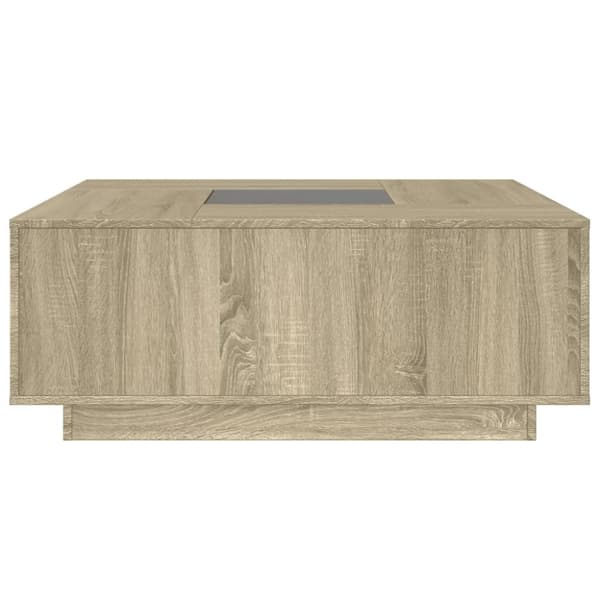 vidaXL sofabord med Infinity LED-lys 100x100x40 cm sonoma-eg