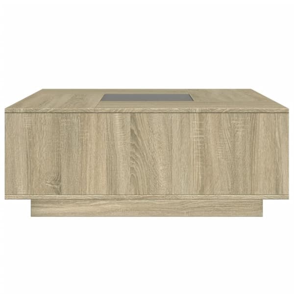 vidaXL sofabord med Infinity LED-lys 100x100x40 cm sonoma-eg