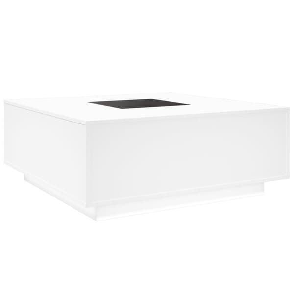 vidaXL Soffbord med Infinity LEDs vit 100x100x40 cm