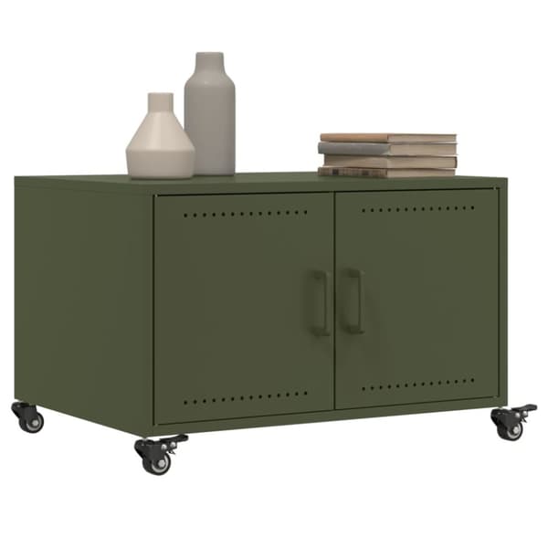 vidaXL Salongbord olivengrønn 68x50x43,5 cm stål