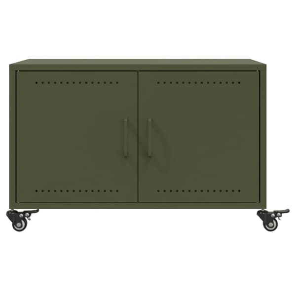 vidaXL Salongbord olivengrønn 68x50x43,5 cm stål