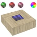 Miniatyrbild 1 av 11: vidaXL Soffbord med Infinity LEDs sonoma-ek 100x100x40 cm