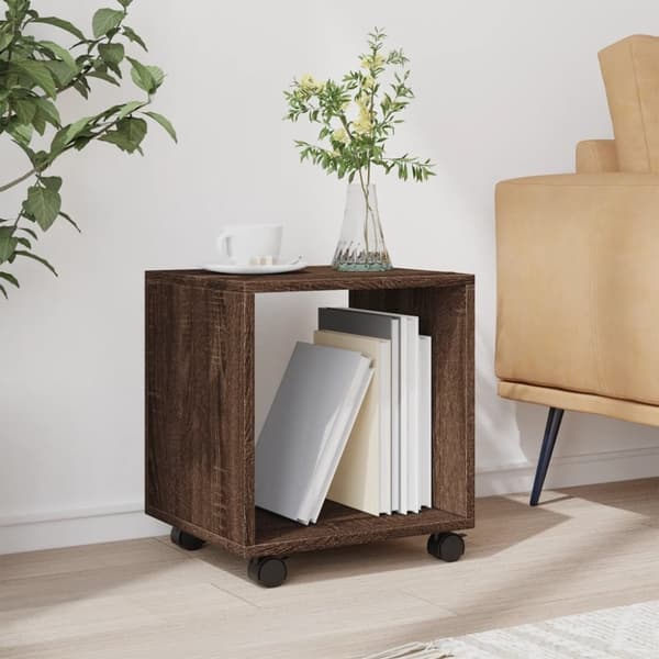 vidaXL Rulleskap brun eik 37x33x42,5 cm konstruert tre