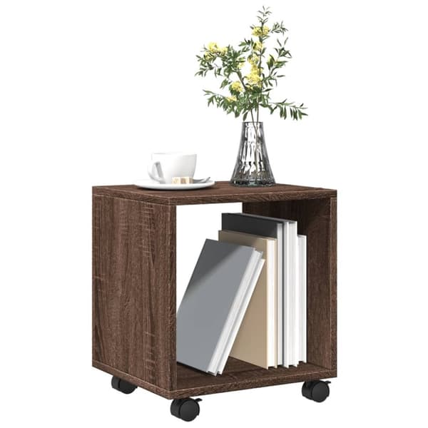 vidaXL Rulleskap brun eik 37x33x42,5 cm konstruert tre
