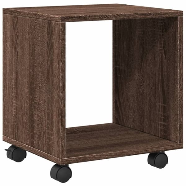 vidaXL Rulleskap brun eik 37x33x42,5 cm konstruert tre
