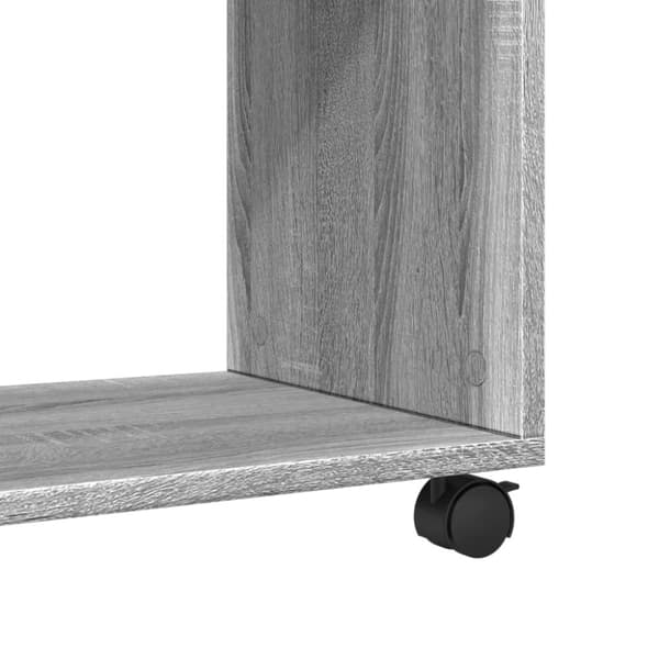 vidaXL Sidebord med hjul grå sonoma 70x35x60 cm konstruert tre