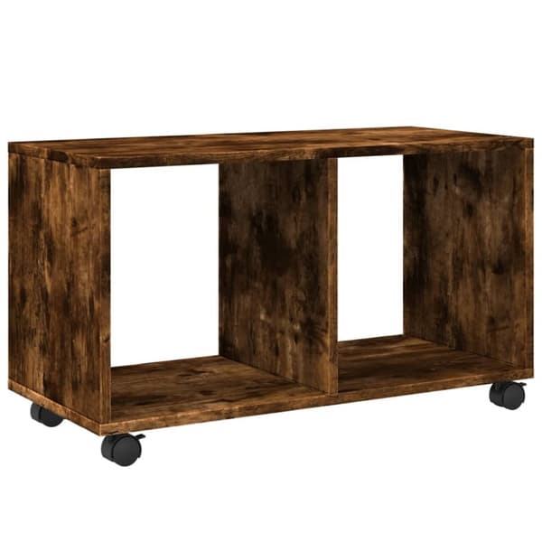 vidaXL Rulleskap røkt eik 72x33x42,5 cm konstruert tre