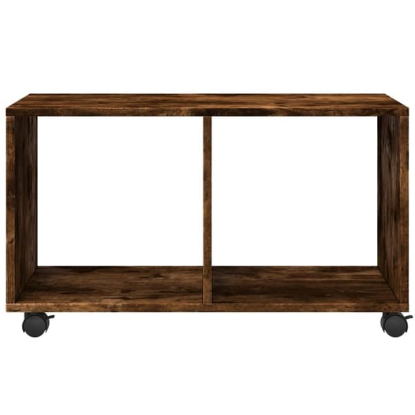 vidaXL rullebord 72x33x42,5 cm konstrueret træ røget egetræsfarve