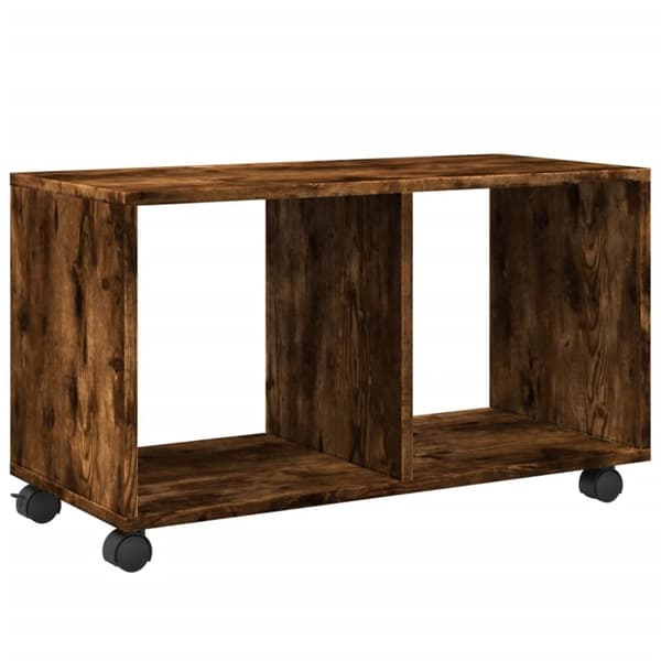vidaXL rullebord 72x33x42,5 cm konstrueret træ røget egetræsfarve