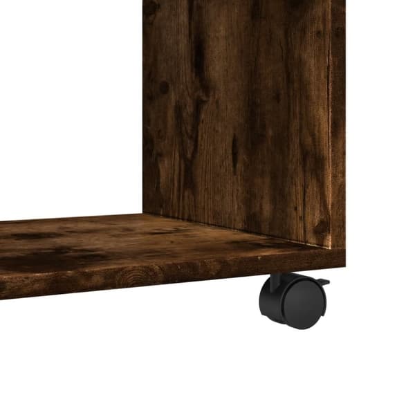 vidaXL rullebord 72x33x42,5 cm konstrueret træ røget egetræsfarve