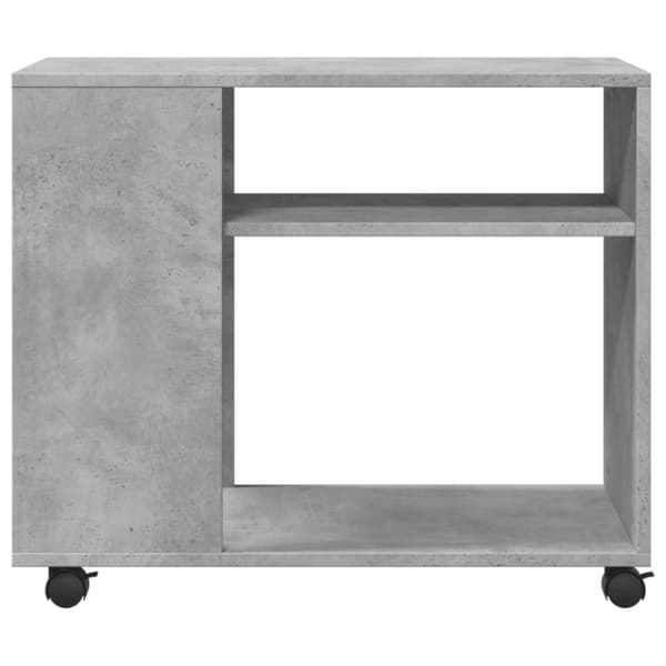 vidaXL Sivukaappi pyörillä betoninharmaa 70x35x60 cm tekninen puu