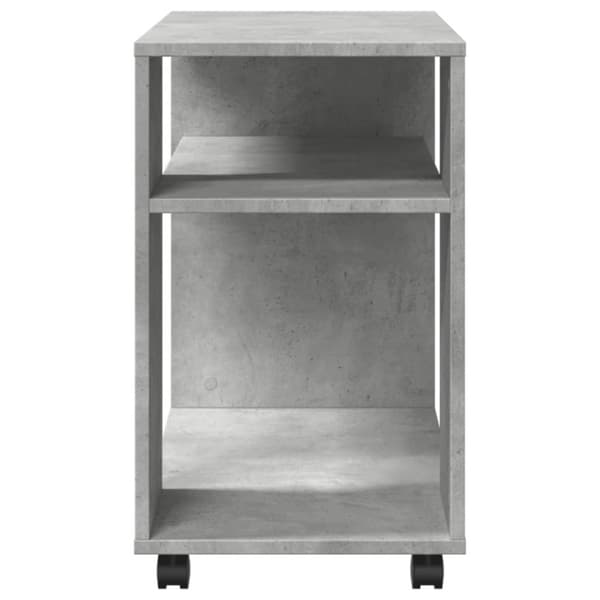 vidaXL Sivukaappi pyörillä betoninharmaa 70x35x60 cm tekninen puu