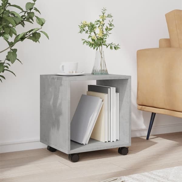 vidaXL rullebord 37x33x42,5 cm konstrueret træ betongrå