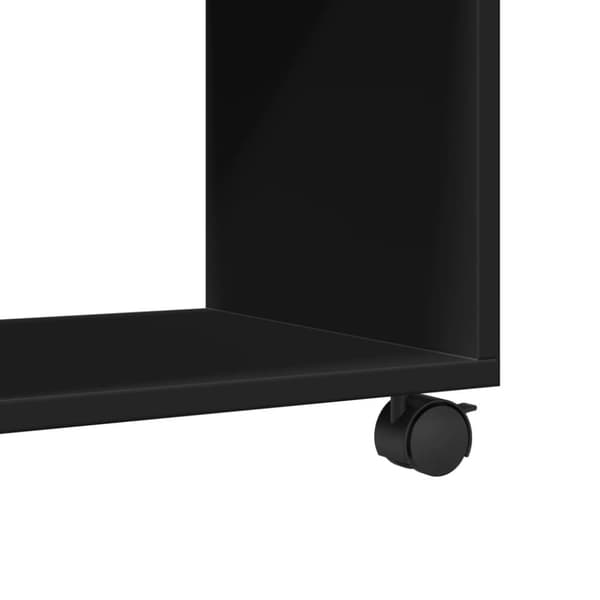 vidaXL Rulleskap svart 72x33x42,5 cm sponplate