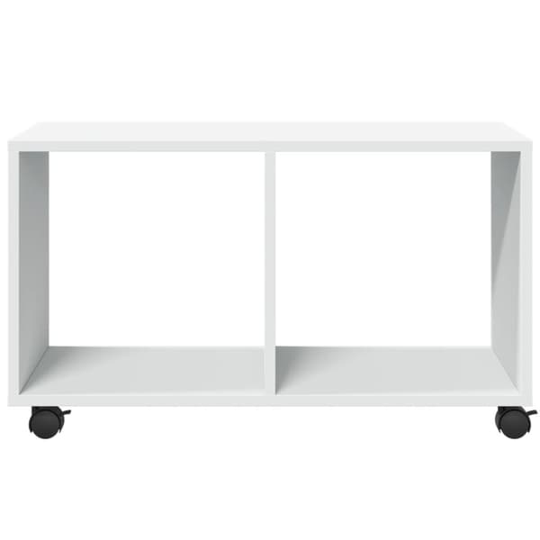 vidaXL Skåp med hjul vit 72x33x42,5 cm konstruerat trä