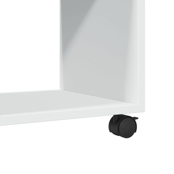 vidaXL Skåp med hjul vit 72x33x42,5 cm konstruerat trä