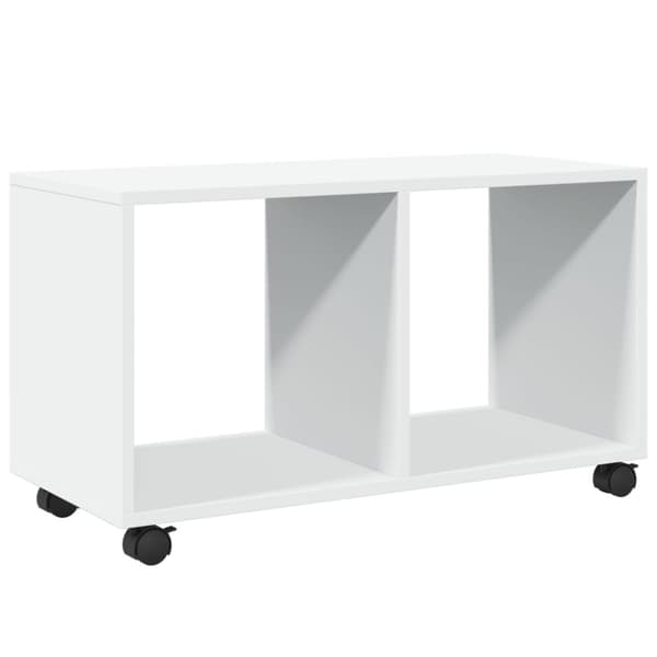 vidaXL Skåp med hjul vit 72x33x42,5 cm konstruerat trä