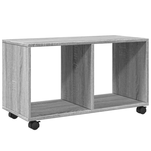 vidaXL Skåp med hjul grå sonoma 72x33x42,5 cm konstruerat trä