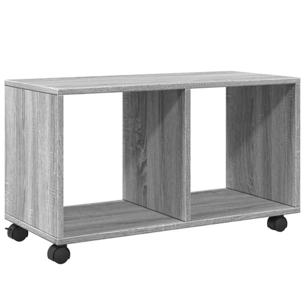 vidaXL Skåp med hjul grå sonoma 72x33x42,5 cm konstruerat trä